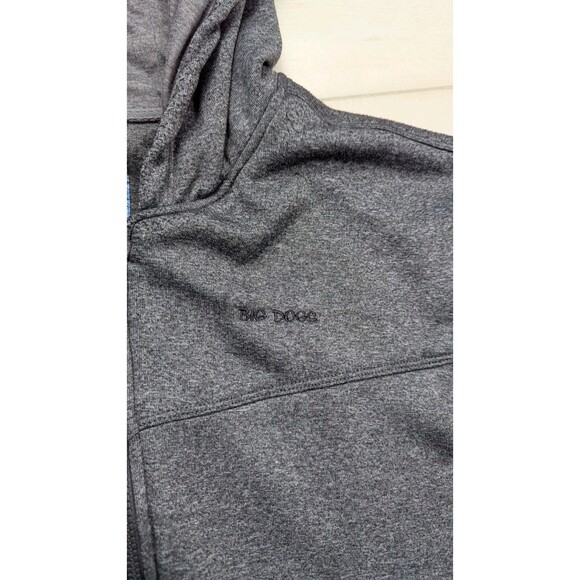 VTG Big Dogs Sweatshirt Hoodie Mens XL Full Zip High Tech Polar Gear Fleece Gray - Picture 2 of 8